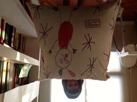 Matilda´s star drawn on a cushion