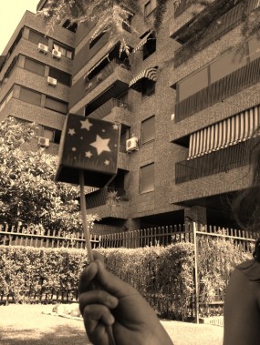 Stars on a flying box