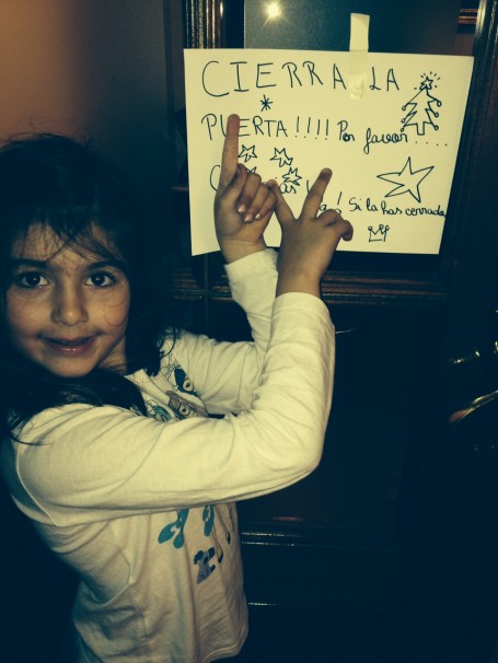 Matilda´s quest. Stars on a child warning sign