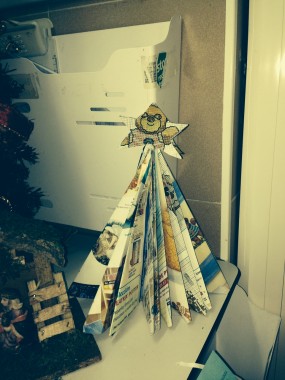 Paper Christmas tree with a star