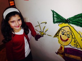 Matilda´s quest. Star on a magic wand on the wall